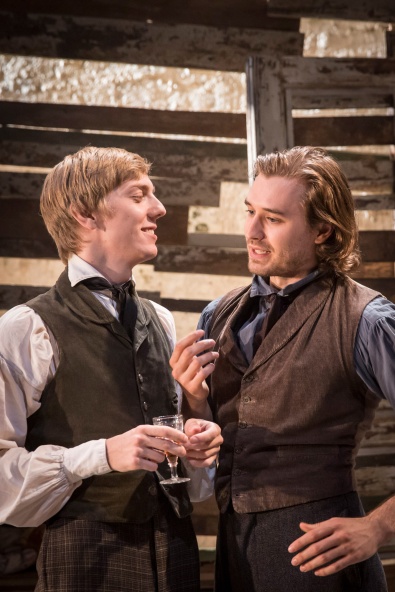 Joshua James (Arkady) and Seth Numrich (Bazarov) in Fathers and Sons. Photo by Johan Persson. (4)